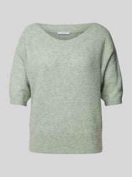 Gebreide pullover met 1/2-mouwen, model 'Pusity' van OPUS Groen - 8