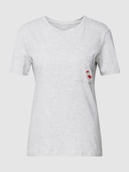 T-Shirt aus Baumwolle mit Motiv-Stitching von Jake*s Casual Grau - 25