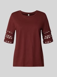 Regular Fit T-Shirt aus reiner Baumwolle Modell 'IVACY' von VERO MODA Bordeaux - 45