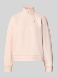 Relaxed Fit Troyer aus Baumwoll-Mix von Lacoste Pink - 12