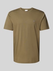 Regular Fit T-Shirt in Melange-Optik von Gant Grün - 34