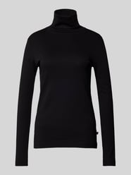 Longsleeve mit geripptem Rundhalsausschnitt Modell 'Rolli' von QS Schwarz - 8