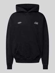 Oversized Hoodie mit Label-Stitching Modell 'LANCE' von Pegador Schwarz - 47