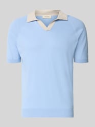 Regular Fit Poloshirt mit V-Ausschnitt von Gran Sasso - 7