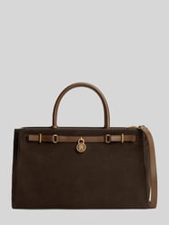Handtas met handvat van echt suède met logodetail van Tommy Hilfiger - 15