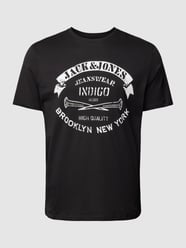 T-shirt PLUS SIZE z nadrukiem z logo od Jack & Jones Plus Czarny - 9