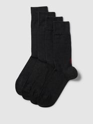 Socken mit gerippten Abschlüssen im 4er-Pack von HUGO Grau - 8