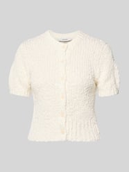 Kardigan w kroju slim fit o wyglądzie dzianiny, model 'Sivy' od Topshop - 1