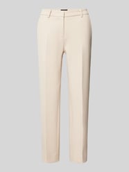 Slim fit stoffen broek met persplooien, model 'KRYSTAL' van Cambio Beige - 6