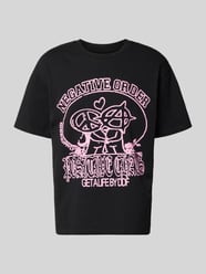 t-shirt z nadrukiem z motywem model 'POSITIVE CHAOS' od Edwin - 10