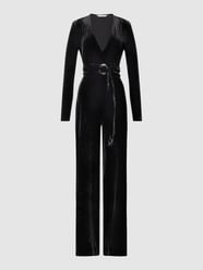 Jumpsuit aus Samt von Mango Schwarz - 5