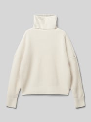 Oversized Rollkragenpullover aus weichem Ripp von s.Oliver RED LABEL Lila - 37