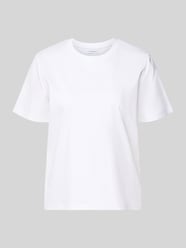 T-shirt met geribde ronde hals van COMMA - 43