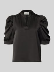 Regular Fit Bluse aus Satin mit Puffärmeln Modell 'Roella' von Neo Noir - 3