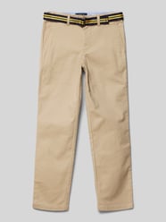 Stoffhose mit Stoffgürtel Modell 'BEDFORD' von Polo Ralph Lauren Kids Beige - 34