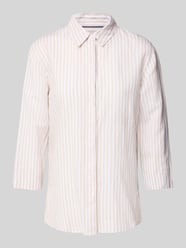 Regular Fit Leinenbluse mit 3/4-Arm Modell 'Vickie' von Brax Beige - 8