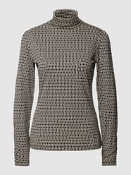 Longsleeve mit Rollkragen und grafischem Muster von More & More Schwarz - 32
