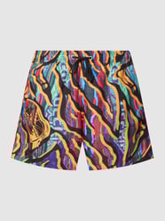 Zwembroek met all-over motief, model 'Animal' van CARLO COLUCCI Geel - 25