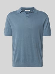 Regular Fit Poloshirt aus Baumwoll-Leinen-Mix Modell 'MATTIS' von Selected Homme - 42