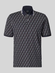 koszulka polo o kroju slim fit we wzorze na całej powierzchni od bugatti - 7