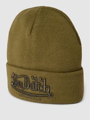Czapka beanie z efektem prążkowania model ‘BEANIE FLINT’ od Von Dutch Zielony - 15