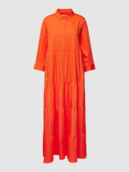 Hemdblusenkleid im Stufen-Look von Milano Italy Orange - 17