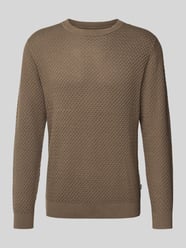 Strickpullover mit Strukturmuster Modell 'BARKLEY' von Jack & Jones Premium Beige - 35
