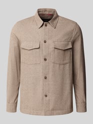 Regular Fit Hemdjacke mit Brusttaschen Modell 'MULTI' von CINQUE Beige - 34