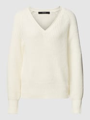 Gebreide pullover met structuurmotief, model 'SAYLA' van Vero Moda Wit - 36