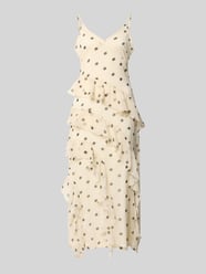 Dopasowana sukienka midi z falbanami model 'SMILLA' od VERO MODA - 28