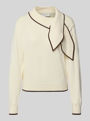 Strickpullover mit Schluppe Modell 'Sylena' von Neo Noir Beige - 26