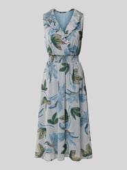 Midikleid mit V-Ausschnitt und Volants von Zero - 12