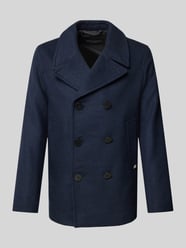 Regular Fit Cabanjacke aus italienischem Schurwolle-Mix von Marc O'Polo Blau - 42