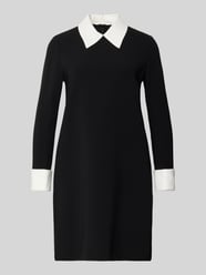 Taliowana sukienka koktajlowa z kontrastowymi mankietami model 'BRAVO' od Max Mara Studio - 29