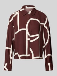 Loose fit blouse met lange mouwen van viscosemix model 'Fordoa' van OPUS Bordeaux - 41