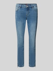 Skinny fit jeans in 7/8-lengte met zijritsen van Buena Vista - 39