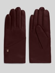 Handschuhe aus echtem Ziegenleder von Tommy Hilfiger Bordeaux - 7