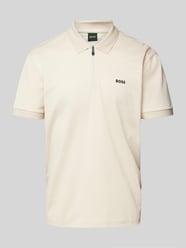 Poloshirt mit Label-Detail Modell 'Philix' von BOSS Green Beige - 32