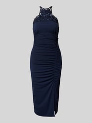 Cocktailkleid mit Paillettenbesatz von Lipsy Blau - 44