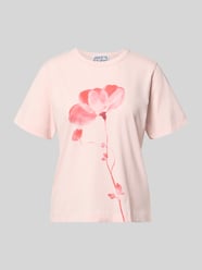 t-shirt z okrągłym dekoltem i nadrukiem z motywem od Jake*s Studio Woman Fuksjowy - 25