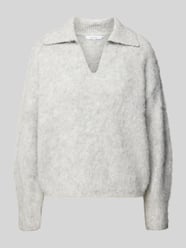 Gebreide pullover met ribboorden, model 'Pelsie' van OPUS - 12