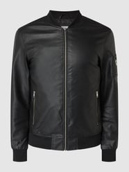 Bomber im Leder-Optik Modell 'Rocky' von Jack & Jones Schwarz - 27