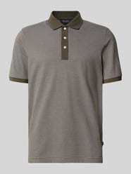 Slim Fit Poloshirt mit Strukturmuster von MAERZ Muenchen - 23