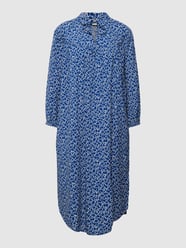 Knielanges Kleid mit Allover-Muster von Esprit Blau / Türkis - 28