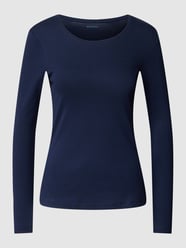 Shirt met lange mouwen en geribde boothals van Montego Blauw / turquoise - 47