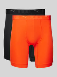 Boxershorts mit elastischem Label-Bund im 2er-Pack von Puma Orange - 2