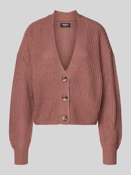 Regular Fit Strickjacke mit einreihiger Knopfleiste Modell 'CAROL NICE' von ONLY Pink - 28