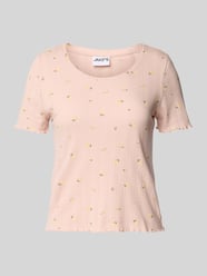 Pyjama-Oberteil mit Rundhalsausschnitt und Wellensaum von Jake*s Casual Pink - 15
