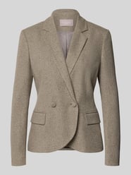 Slim Fit blazer met klepzakken van Christian Berg Woman Selection Beige - 4