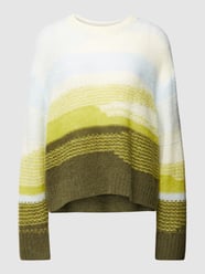Wollpullover aus Schurwoll-Mix mit Streifenmuster von Marc O'Polo Grün - 18